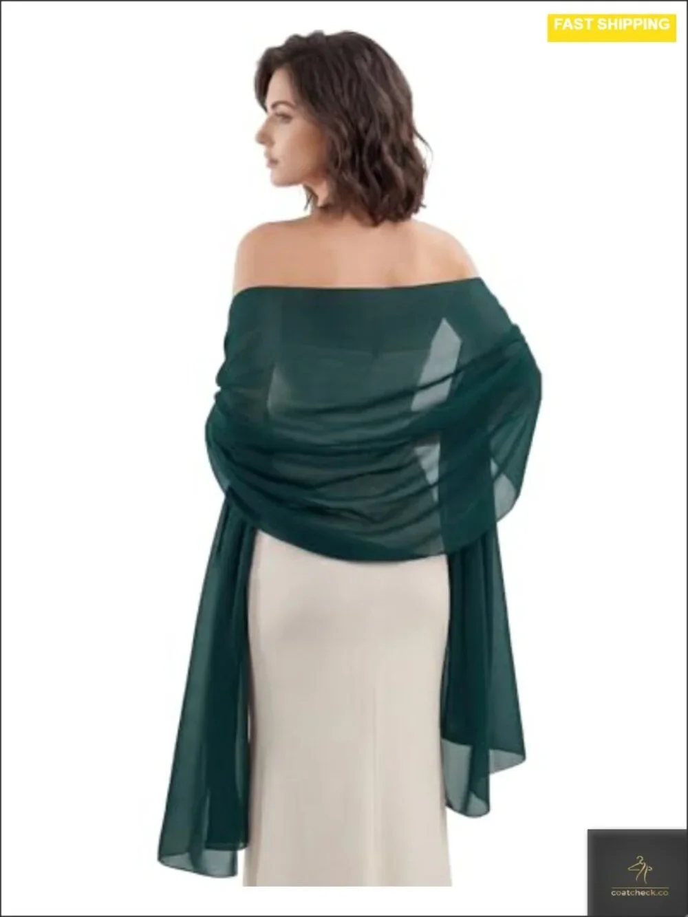 Chiffon Shawl Wrap for Evening Dresses, Sheer Scarf for Wedding, Formal Party